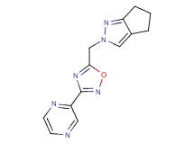 2-{[3-(2-pyrazinyl)-1,2,4-oxadiazol-5-yl]methyl}-2,4,5,6-tetrahydrocyclopenta[c]pyrazole