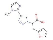 3-(2-furyl)-2-[4-(1-methyl-1H-imidazol-2-yl)-1H-1,2,3-triazol-1-yl]propanoic acid