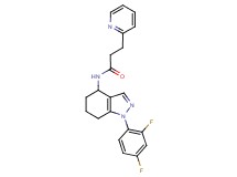 N-[1-(2,4-difluorophenyl)-4,5,6,7-tetrahydro-1H-indazol-4-yl]-3-(2-pyridinyl)propanamide