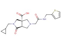 (3aS*,6aS*)-2-(cyclopropylmethyl)-1-oxo-5-{2-oxo-2-[(2-thienylmethyl)amino]ethyl}hexahydropyrrolo[3,4-c]pyrrole-3a(1H)-carboxylic acid