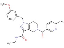 N-ethyl-1-(3-methoxybenzyl)-5-[(6-methyl-3-pyridinyl)carbonyl]-4,5,6,7-tetrahydro-1H-pyrazolo[4,3-c]pyridine-3-carboxamide