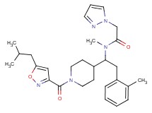 N-[1-{1-[(5-isobutyl-3-isoxazolyl)carbonyl]-4-piperidinyl}-2-(2-methylphenyl)ethyl]-N-methyl-2-(1H-pyrazol-1-yl)acetamide