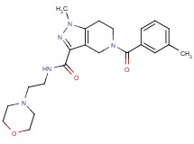 1-methyl-5-(3-methylbenzoyl)-N-[2-(4-morpholinyl)ethyl]-4,5,6,7-tetrahydro-1H-pyrazolo[4,3-c]pyridine-3-carboxamide