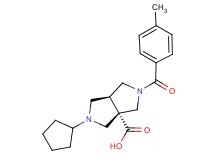 (3aS*,6aS*)-2-cyclopentyl-5-(4-methylbenzoyl)hexahydropyrrolo[3,4-c]pyrrole-3a(1H)-carboxylic acid