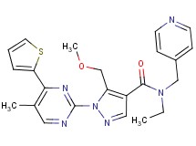N-ethyl-5-(methoxymethyl)-1-[5-methyl-4-(2-thienyl)-2-pyrimidinyl]-N-(4-pyridinylmethyl)-1H-pyrazole-4-carboxamide