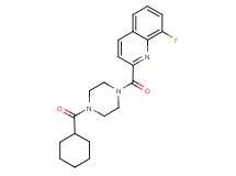 2-{[4-(cyclohexylcarbonyl)-1-piperazinyl]carbonyl}-8-fluoroquinoline