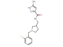 5-amino-N-{[1-(2-fluorobenzyl)pyrrolidin-3-yl]methyl}-1H-pyrazole-3-carboxamide