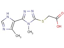 {[4-methyl-5-(4-methyl-1H-imidazol-5-yl)-4H-1,2,4-triazol-3-yl]thio}acetic acid