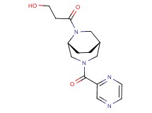 3-oxo-3-[(1S*,5R*)-3-(2-pyrazinylcarbonyl)-3,6-diazabicyclo[3.2.2]non-6-yl]-1-propanol