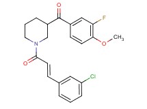 {1-[(2E)-3-(3-chlorophenyl)-2-propenoyl]-3-piperidinyl}(3-fluoro-4-methoxyphenyl)methanone