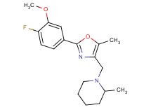 1-{[2-(4-fluoro-3-methoxyphenyl)-5-methyl-1,3-oxazol-4-yl]methyl}-2-methylpiperidine