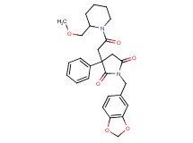 1-(1,3-benzodioxol-5-ylmethyl)-3-{2-[2-(methoxymethyl)-1-piperidinyl]-2-oxoethyl}-3-phenyl-2,5-pyrrolidinedione