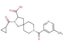 2-(cyclopropylcarbonyl)-8-[(5-methyl-3-pyridinyl)carbonyl]-2,8-diazaspiro[4.5]decane-3-carboxylic acid