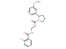 2-fluoro-N-{3-[2-(3-methoxyphenyl)-1-pyrrolidinyl]-3-oxopropyl}benzamide