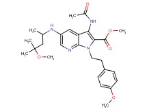 methyl 3-(acetylamino)-5-[(3-methoxy-1,3-dimethylbutyl)amino]-1-[2-(4-methoxyphenyl)ethyl]-1H-pyrrolo[2,3-b]pyridine-2-carboxylate