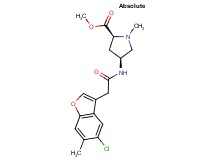 methyl (2S,4S)-4-{[(5-chloro-6-methyl-1-benzofuran-3-yl)acetyl]amino}-1-methylpyrrolidine-2-carboxylate