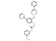N-(3-methoxyphenyl)-2-[2-[(4-phenyl-3,6-dihydro-1(2H)-pyridinyl)methyl]-4-(2-pyrimidinyl)phenoxy]acetamide
