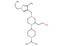 2-{1-(1-isopropyl-4-piperidinyl)-4-[(3-methyl-1-propyl-1H-pyrazol-4-yl)methyl]-2-piperazinyl}ethanol