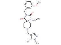 8-[(1,5-dimethyl-1H-pyrazol-4-yl)methyl]-1-ethyl-3-(3-methoxybenzyl)-1,3,8-triazaspiro[4.5]decane-2,4-dione