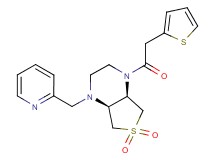 (4aR*,7aS*)-1-(pyridin-2-ylmethyl)-4-(2-thienylacetyl)octahydrothieno[3,4-b]pyrazine 6,6-dioxide
