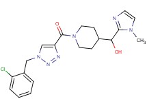 (1-{[1-(2-chlorobenzyl)-1H-1,2,3-triazol-4-yl]carbonyl}-4-piperidinyl)(1-methyl-1H-imidazol-2-yl)methanol