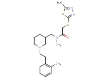 N-methyl-N-({1-[2-(2-methylphenyl)ethyl]-3-piperidinyl}methyl)-2-[(5-methyl-1,3,4-thiadiazol-2-yl)thio]acetamide