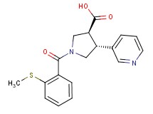 (3S*,4R*)-1-[2-(methylthio)benzoyl]-4-pyridin-3-ylpyrrolidine-3-carboxylic acid