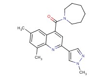 4-(azepan-1-ylcarbonyl)-6,8-dimethyl-2-(1-methyl-1H-pyrazol-4-yl)quinoline