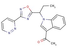1-(1-{1-[3-(3-pyridazinyl)-1,2,4-oxadiazol-5-yl]propyl}-1H-indol-3-yl)ethanone