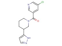 3-chloro-5-{[3-(1H-pyrazol-5-yl)piperidin-1-yl]carbonyl}pyridine