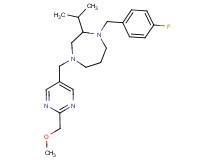 1-(4-fluorobenzyl)-2-isopropyl-4-{[2-(methoxymethyl)-5-pyrimidinyl]methyl}-1,4-diazepane