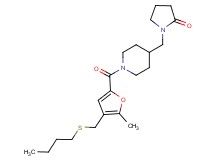 1-[(1-{4-[(butylthio)methyl]-5-methyl-2-furoyl}-4-piperidinyl)methyl]-2-pyrrolidinone