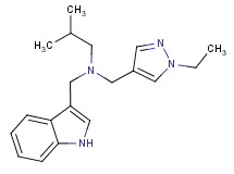 N-[(1-ethyl-1H-pyrazol-4-yl)methyl]-N-(1H-indol-3-ylmethyl)-2-methylpropan-1-amine