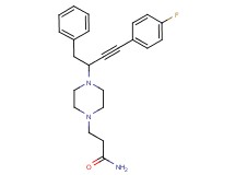 3-{4-[1-benzyl-3-(4-fluorophenyl)prop-2-yn-1-yl]piperazin-1-yl}propanamide