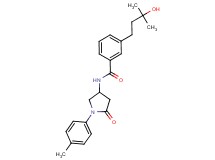 3-(3-hydroxy-3-methylbutyl)-N-[1-(4-methylphenyl)-5-oxo-3-pyrrolidinyl]benzamide