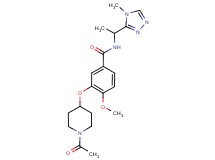 3-[(1-acetylpiperidin-4-yl)oxy]-4-methoxy-N-[1-(4-methyl-4H-1,2,4-triazol-3-yl)ethyl]benzamide