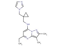 5-ethyl-N-{[1-(1H-imidazol-1-ylmethyl)cyclopropyl]methyl}-2,3-dimethylpyrazolo[1,5-a]pyrimidin-7-amine