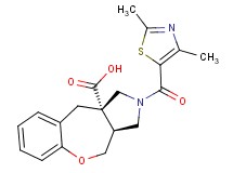 (3aS*,10aS*)-2-[(2,4-dimethyl-1,3-thiazol-5-yl)carbonyl]-2,3,3a,4-tetrahydro-1H-[1]benzoxepino[3,4-c]pyrrole-10a(10H)-carboxylic acid
