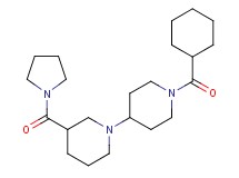 1'-(cyclohexylcarbonyl)-3-(pyrrolidin-1-ylcarbonyl)-1,4'-bipiperidine