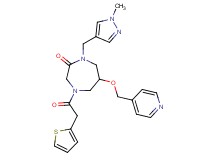 1-[(1-methyl-1H-pyrazol-4-yl)methyl]-6-(4-pyridinylmethoxy)-4-(2-thienylacetyl)-1,4-diazepan-2-one
