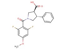 (3S*,4R*)-1-(2,6-difluoro-4-methoxybenzoyl)-4-phenylpyrrolidine-3-carboxylic acid