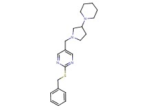 2-(benzylthio)-5-[(3-piperidin-1-ylpyrrolidin-1-yl)methyl]pyrimidine