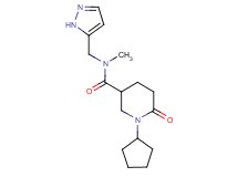 1-cyclopentyl-N-methyl-6-oxo-N-(1H-pyrazol-5-ylmethyl)-3-piperidinecarboxamide