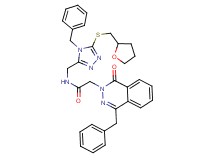 2-(4-benzyl-1-oxo-2(1H)-phthalazinyl)-N-({4-benzyl-5-[(tetrahydro-2-furanylmethyl)thio]-4H-1,2,4-triazol-3-yl}methyl)acetamide
