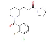 1-(3-chloro-2-fluorobenzoyl)-3-[3-oxo-3-(1-pyrrolidinyl)propyl]piperidine