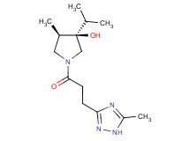 (3R*,4R*)-3-isopropyl-4-methyl-1-[3-(5-methyl-1H-1,2,4-triazol-3-yl)propanoyl]-3-pyrrolidinol