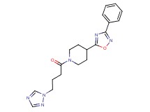 4-(3-phenyl-1,2,4-oxadiazol-5-yl)-1-[4-(1H-1,2,4-triazol-1-yl)butanoyl]piperidine
