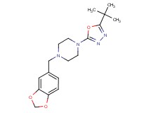 1-(1,3-benzodioxol-5-ylmethyl)-4-(5-tert-butyl-1,3,4-oxadiazol-2-yl)piperazine