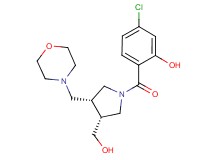 5-chloro-2-{[(3R*,4R*)-3-(hydroxymethyl)-4-(morpholin-4-ylmethyl)pyrrolidin-1-yl]carbonyl}phenol