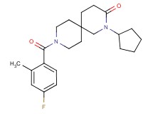 2-cyclopentyl-9-(4-fluoro-2-methylbenzoyl)-2,9-diazaspiro[5.5]undecan-3-one
